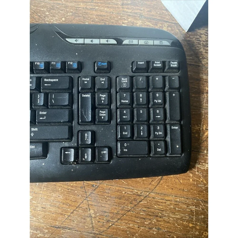Logitech EX110 Cordless Desktop Wireless Keyboard No USB Receiver USED